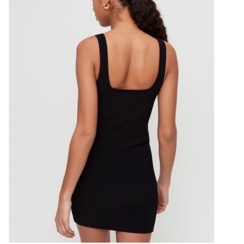 Aritzia Babaton Sculpt Knit Ribbed Black Dress Size XS - Picture 2 of 10